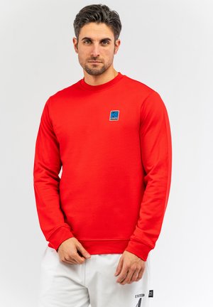 ROUNDNECK WITH LOGO PATCH - Sweatshirt - bright red