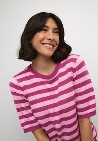 Kaffe LIZZA STRIPED - T-shirts print - fuchsia rosebloom stripe