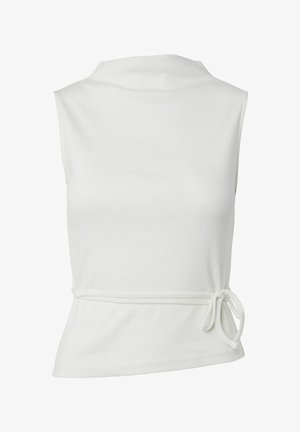 Pieces, TANK TOP PCOLIVE HIGH NECK - Topp - coconut milk