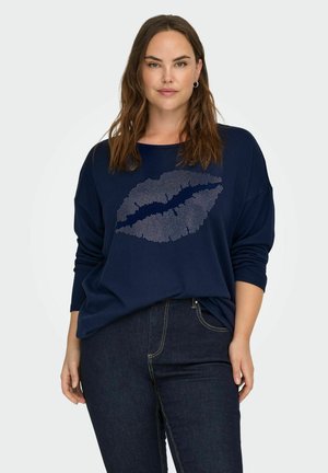 ONLY Carmakoma CARALBA - T-shirt à manches longues - naval academy