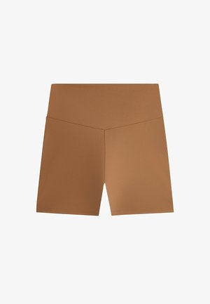 OYSHO, COMFORTLUX HIGH-RISE 10CM HOT PANTS - Leggings - Hosen - beige