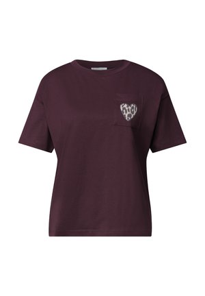 Street One Studio, T-SHIRT MIT RUNDHALS UND BRUSTTASCHE - T-shirt imprimé - very berry