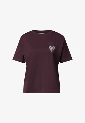 Street One Studio, T-SHIRT WITH ROUND NECK AND CHESTPOCKET - T-shirts print - very berry