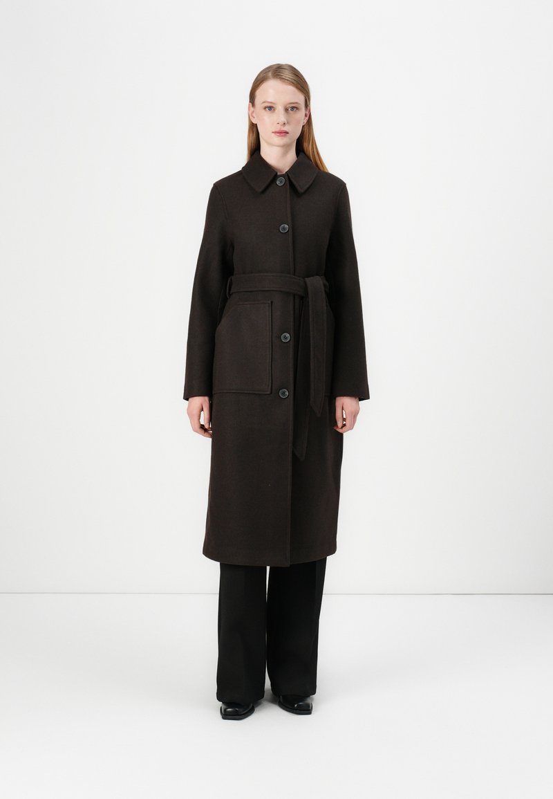 Vero Moda VMFORTUNEPARIS LONG COAT - Klassisk kåpe / frakk - chocolate torte