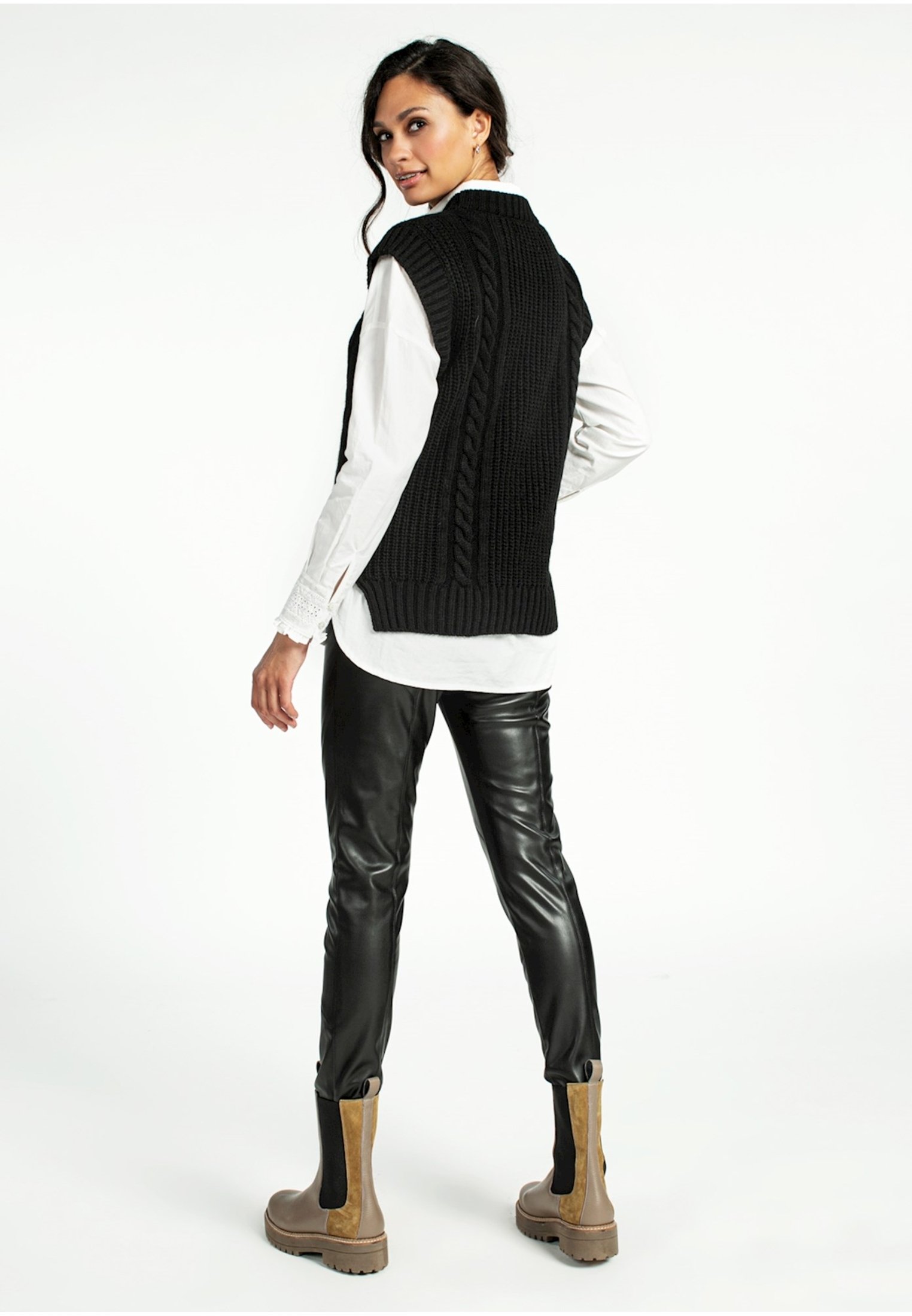 Aaiko PHELINE PU 590 - Leren broek - BLACK/Zwart - Zalando.be