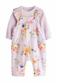 Next REGULAR FIT - LONG SLEEVE SET - Glaustinukė - purple floral stripe