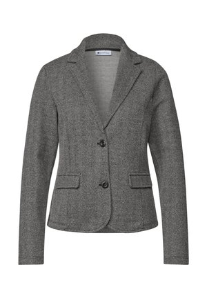Street One, BASIC BLAZER WITH LAPEL COLLAR AND PATTERN - Blazer - black