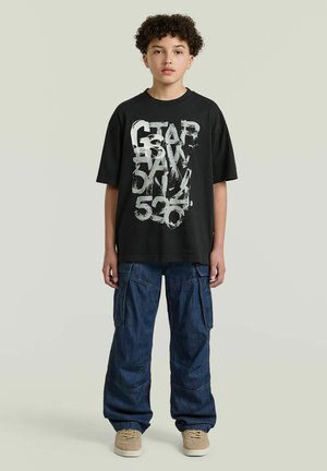 G-STAR, BOYS OVERSIZED T-SHIRT - T-Shirt print - dk black
