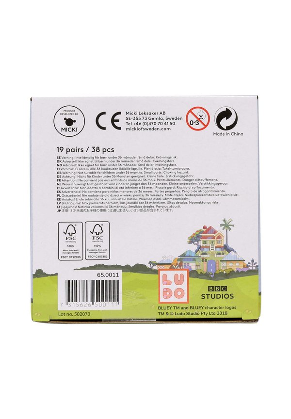 BLUEY – Holzspielzeug – bunt