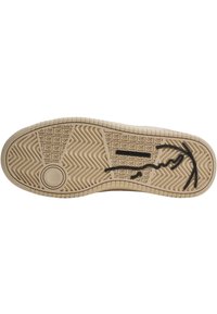 Kummi sneakerite välistald heeringakujulise mustriga beeži värvi. Omab tõstetud ümmargust ala ja musta allkirja graafikat.