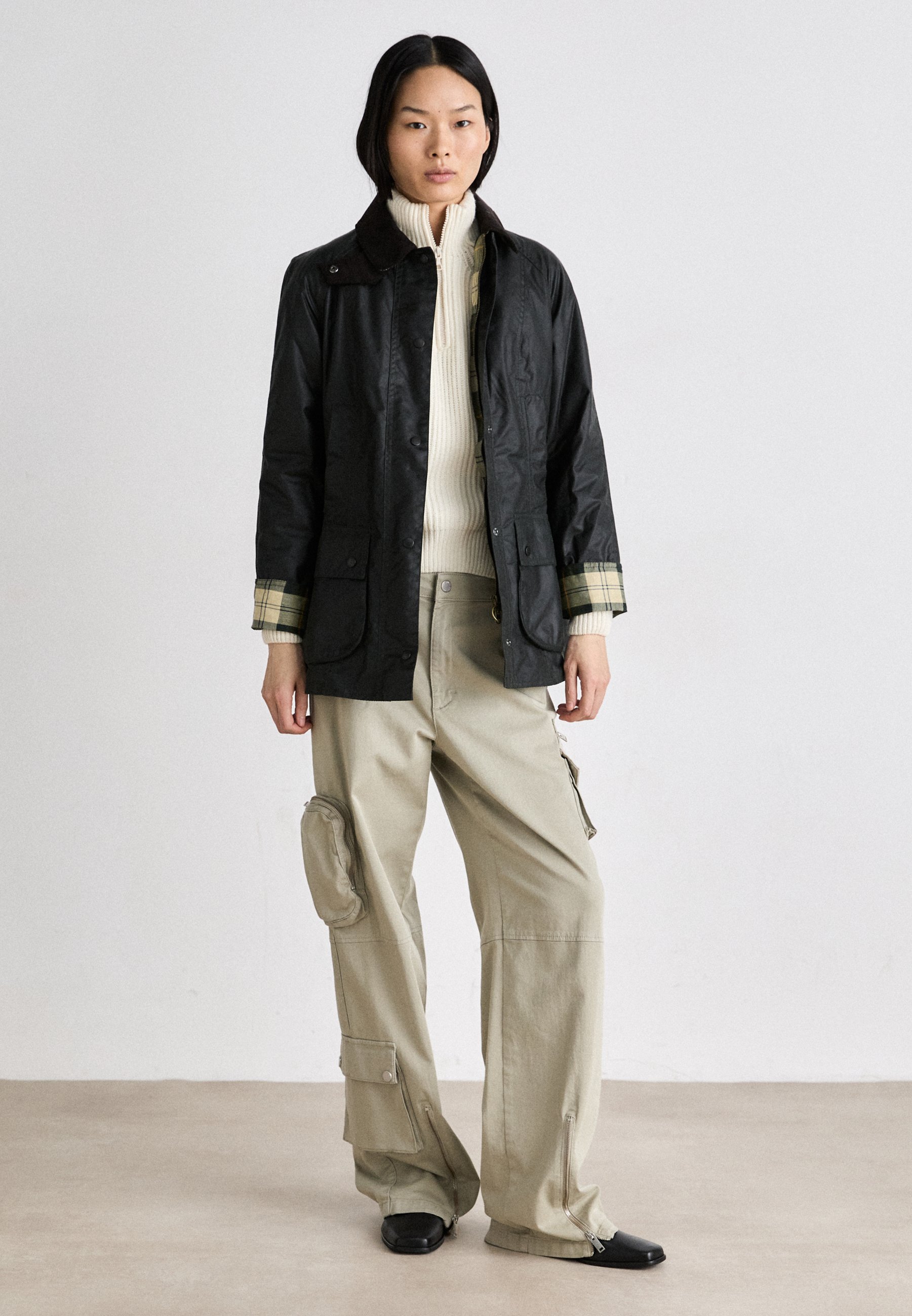 Barbour BEADNELL WAX JACKET - Jas - sage/donkergroen - Zalando.nl