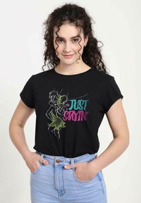 Disney PETER PAN JUST SAYIN TINK - T-shirt med print - black