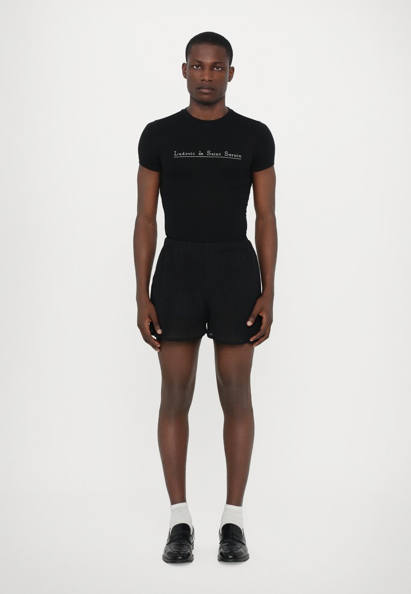 Ludovic de Saint Sernin SIMPLE SHORT SLEEVES STUD LOGO UNISEX - Print T-shirt - black