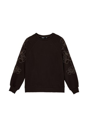 BEADED - Sweatshirt - brown
