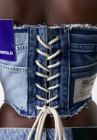 Karl Lagerfeld Jeans ATELIER BUSTIER - Top - patchwork blue