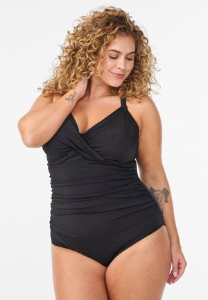 MIT UND RAFFEFFEKT - Ujumistrikoo - black