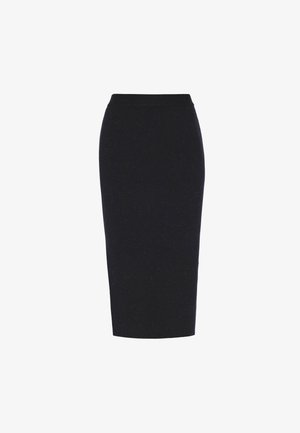 Kootud must kleit-särk, millel on hästi istuv kuju, elastne vöökoht ja tekstureeritud viimistlus, ulatudes kesk-pohjeni.