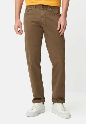 MIT 5-POCKET-DESIGN - Jeans Straight Leg - mud brown
