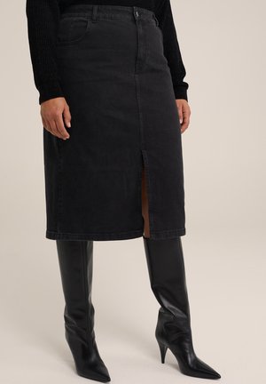BLUE RIDGE - Denimnederdele - black