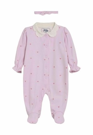 REGULAR FIT COLLARED EMBROIDERED SET - Sleep suit - pink