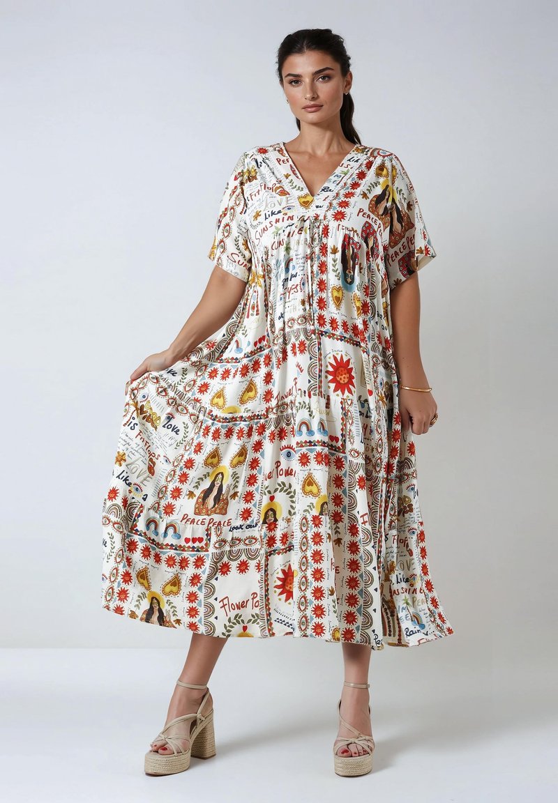 Marc Robe Russian Jean Marc Philippe Robe de jour - rainbow/blanc - ZALANDO.FR