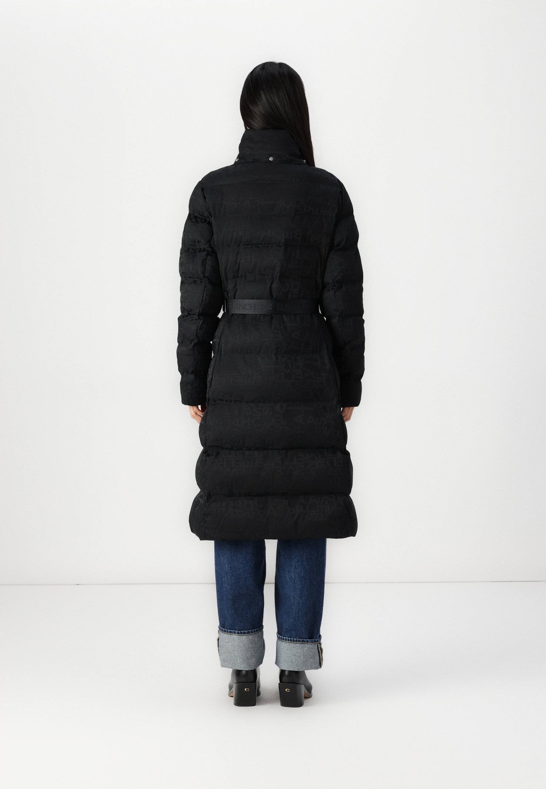 Elisabetta Franchi WOMENS PADDED JACKET WITH BELT - Cappotto