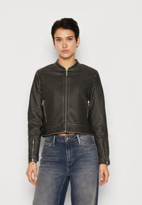 ONLY - ONLMINDY WASHED - Faux leather jacket - black Thumbnail Image 1