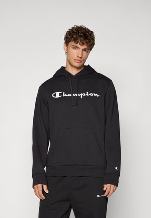 Champion BASICS HOODIE LARGE LOGO - Hoodie - black