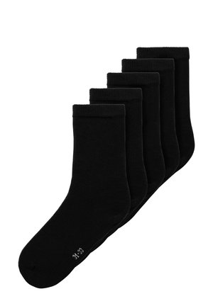 NKNSOCK SOLID UNISEX 5 PACK - Strømper - black