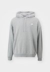 CLUB OVERSIZED - Sweat à capuche - dark grey heather/light smoke grey/white
