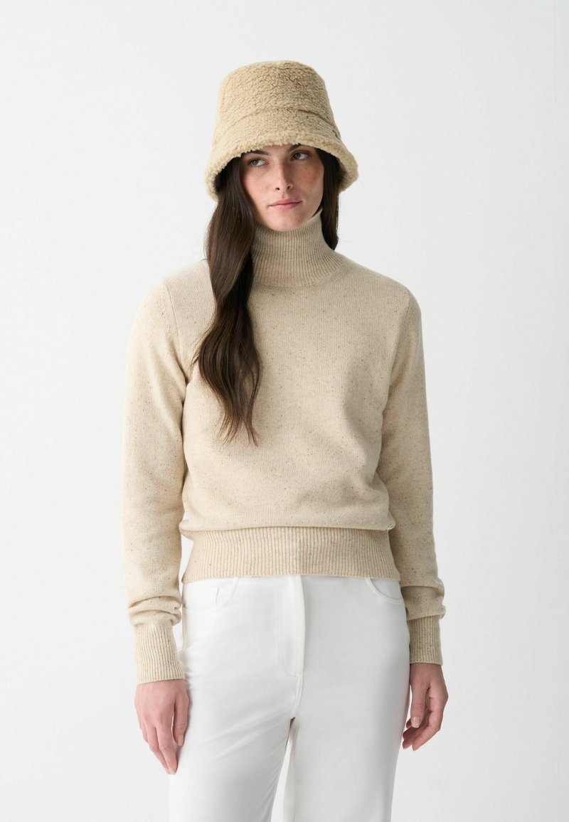 Colmar Originals MELANGE POLO-NECK - Strickpullover - sand