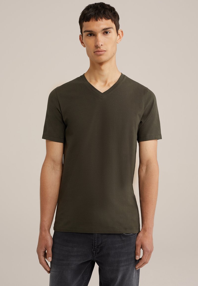 WE Fashion Jednoduché tričko - green