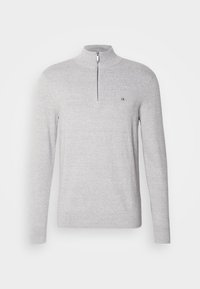 TEXTURE Q ZIP - Pullover - mid grey heather
