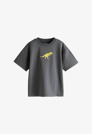 Next, REGULAR FIT - SHORT SLEEVE GRAPHIC T-SHIRT . - Print T-shirt - charcoal dino embroidery