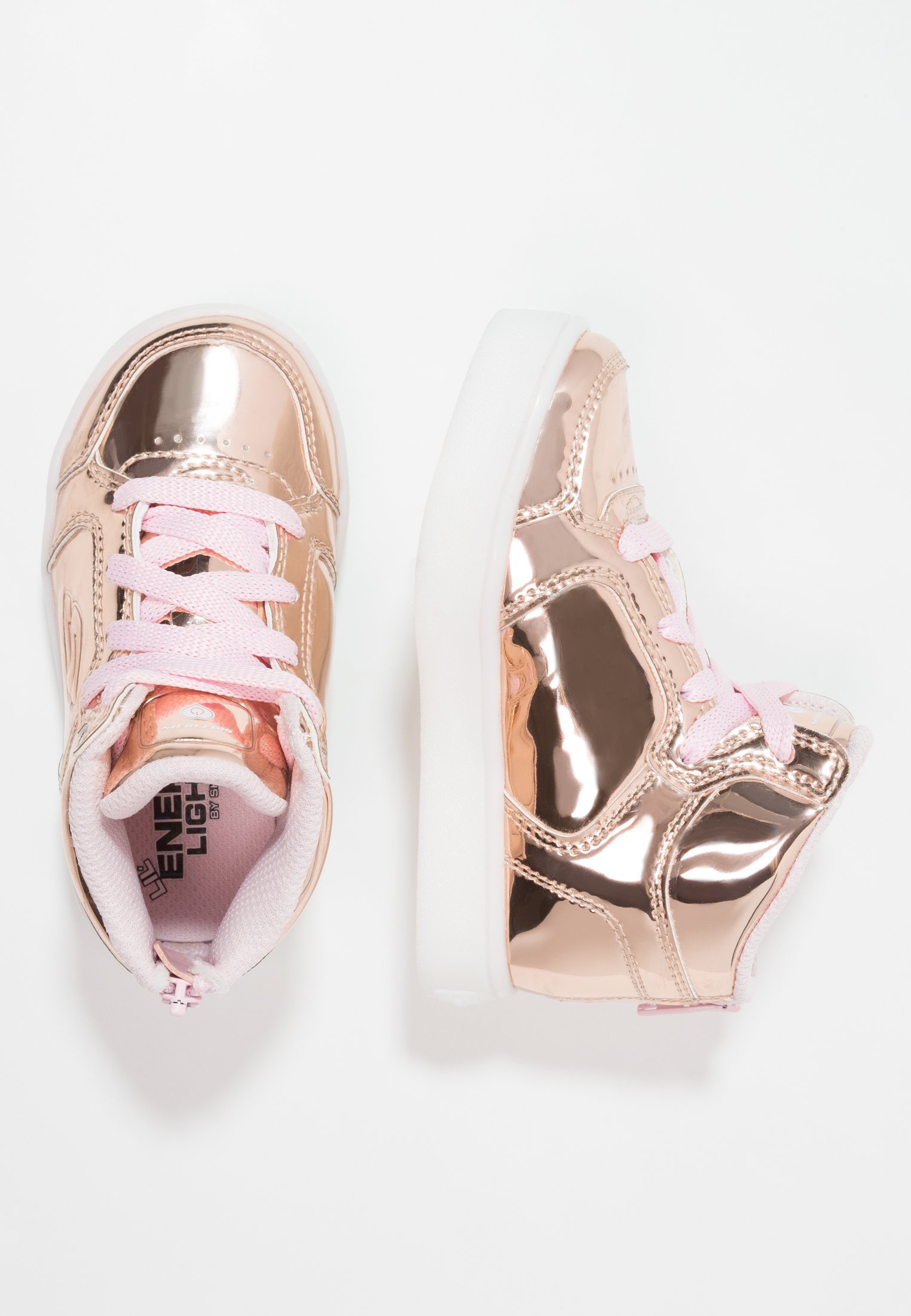 skechers energy lights rose gold uk