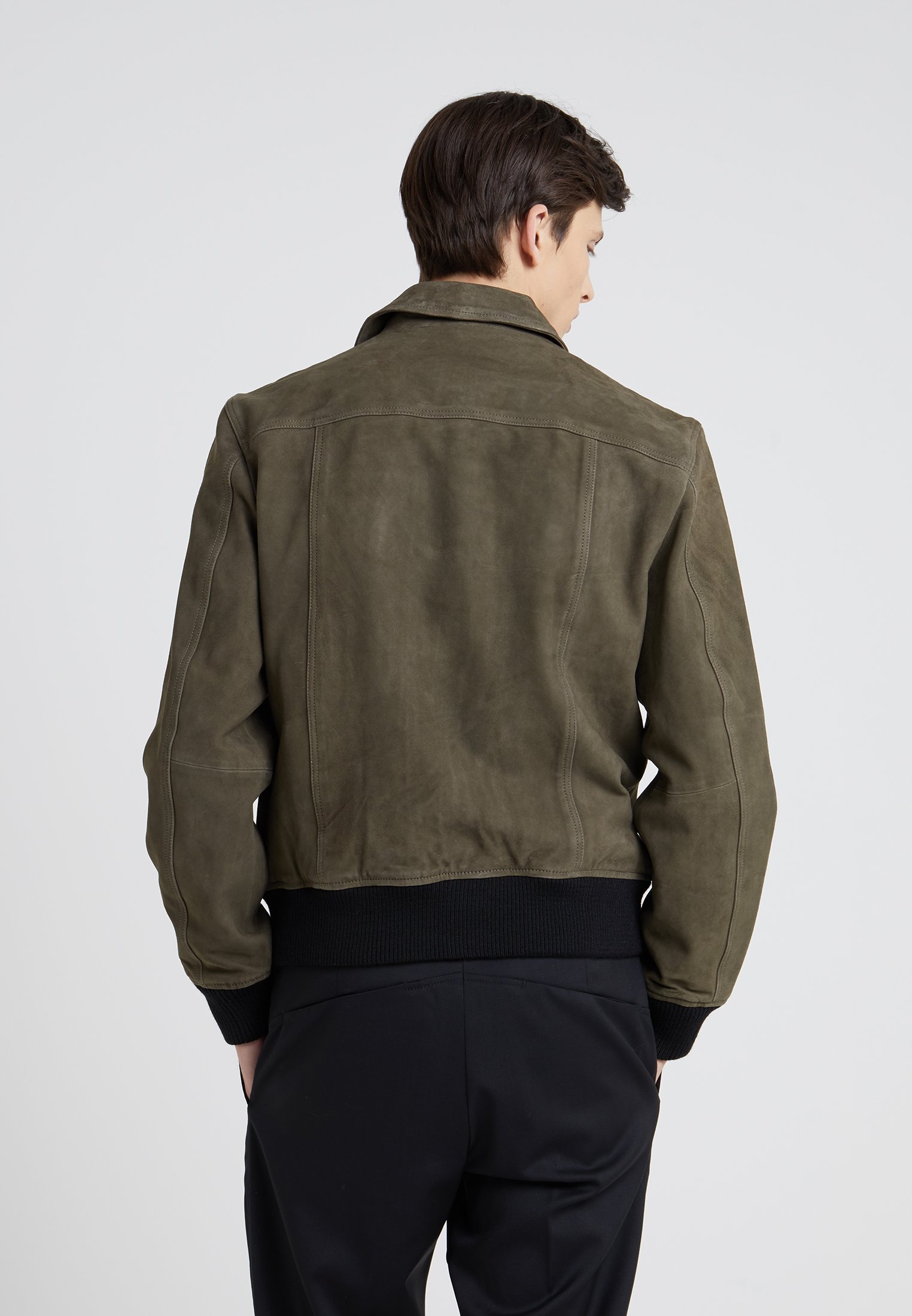 Club Monaco TRUCKER Skinnjakke palermo olive Zalando.no Club Monaco BIKER JACKET Skinnjakke brown Zalando.no