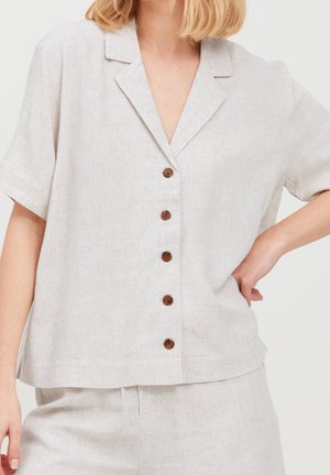 Hemdbluse - mottled beige