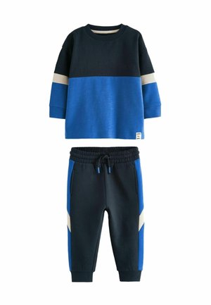 LONG SLEEVE SOFT TOUCH  AND JOGGERS SET  - REGULAR FIT - Trening - blue