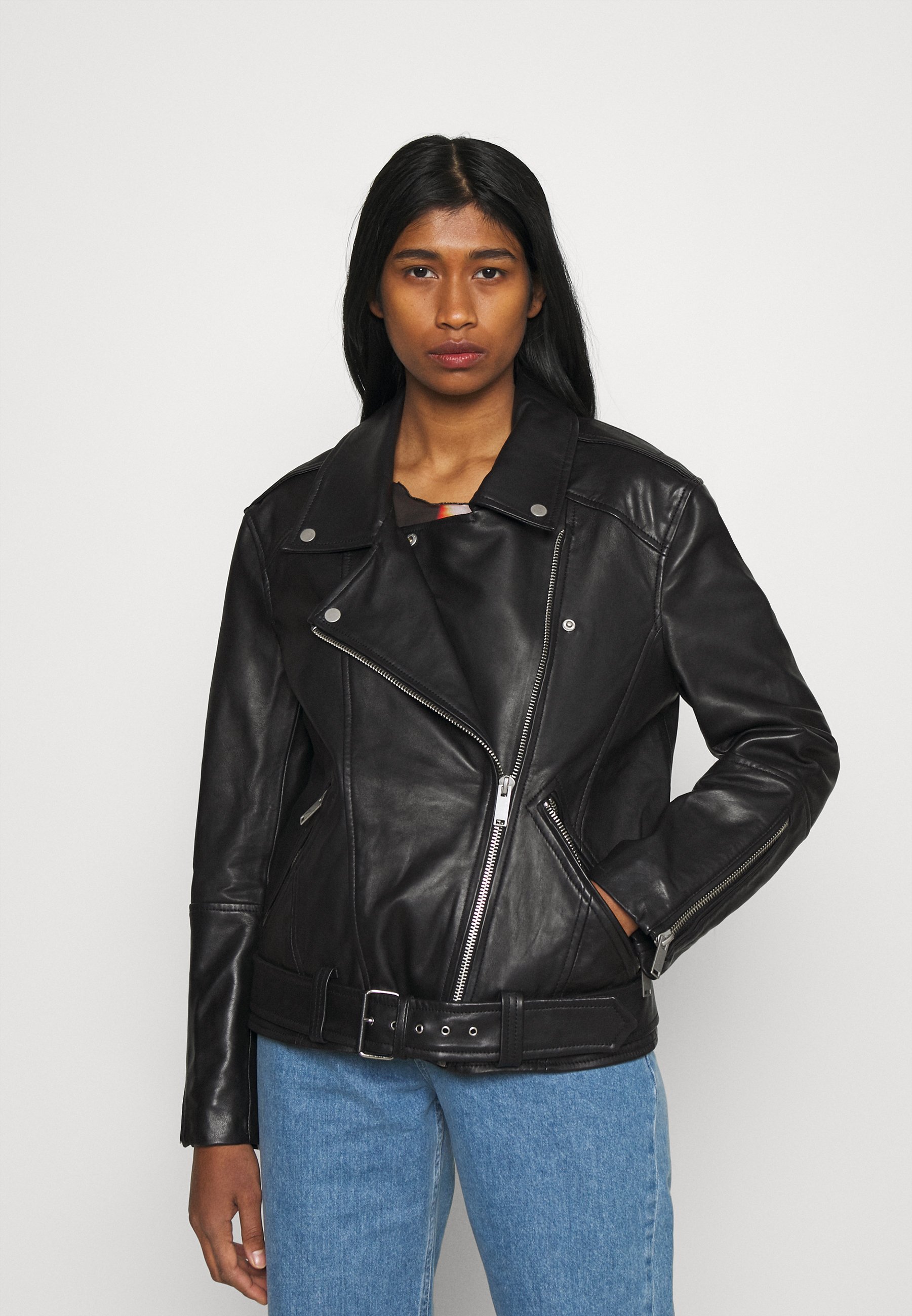 river island plus leather jacket