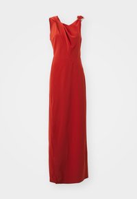 KNOTTED FLOOR LENGTH DRESS - Robe longue - red ochre