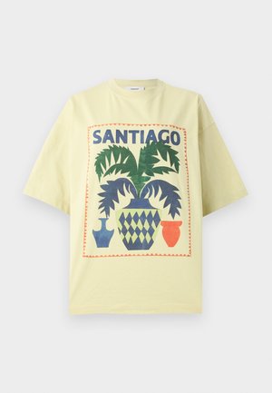 Topshop, SANTIAGO OVERSIZED - Tričko s potlačou - lime green