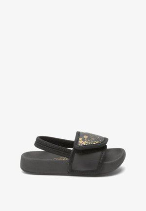 Platform sandals - black/gold splat