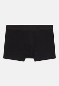 Schwarze Boxer-Shorts aus weichem Stoff, mit nahtlosem Bund und konturiertem Pouch. Entworfen mit Flachnaht-Stichen für zusätzlichen Komfort.