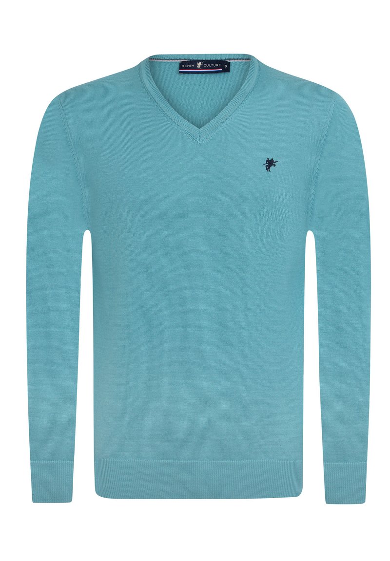 Herren Strickjacken | Denim Culture ALONZA Strickpullover turkis/türkis - LG78140 Herren Strickjacken | Denim Culture ALONZA Strickpullover turkis/türkis - LG78140