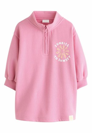 REGULAR FIT - QUARTER ZIP - Jumper dress - pink