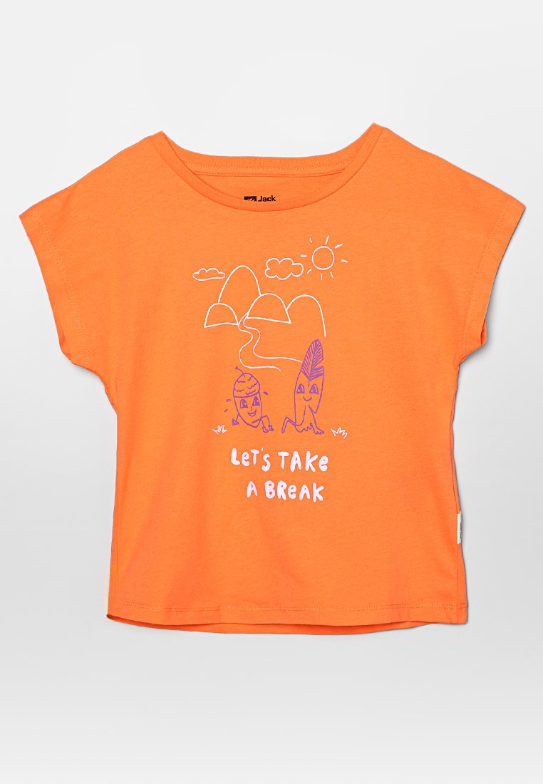 Jack Wolfskin T-shirt print oranje