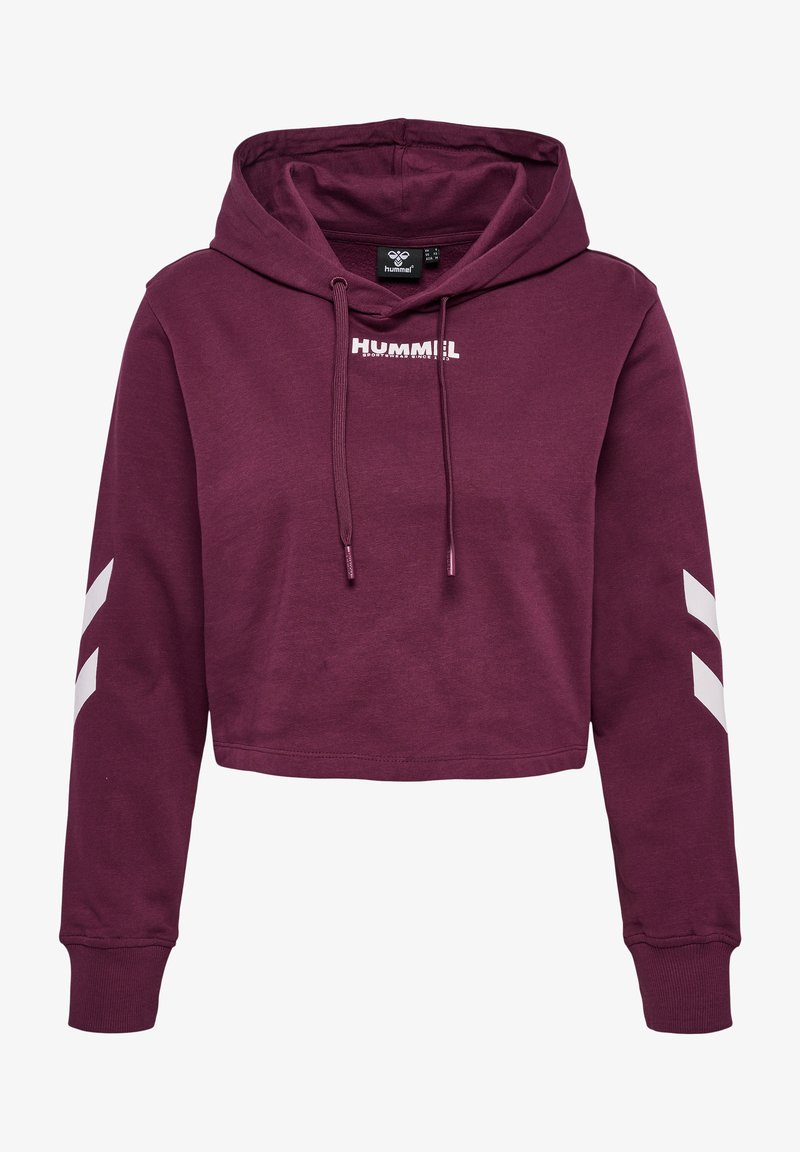 Hummel HMLLEGACY CROPPED - Hættetrøje - grape wine