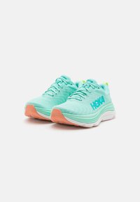 HOKA GAVIOTA 5 - Bėgimo batai plentui - seafoam/electric aqua