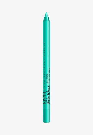 Crayon pour les yeux NYX Epic Wear en teal vif, corps élégant, pointe effilée. Marquage en texte noir sur le côté, texture lisse.
