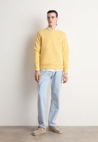 GANT SHIELD C NECK - Sweatshirt - dusty yellow